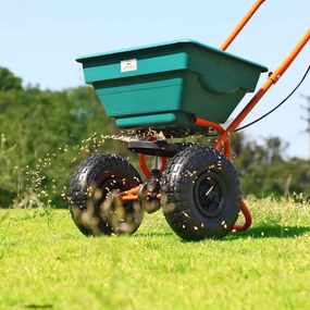SEED szórókocsi, 20l, zöld/narancs Gardebruk