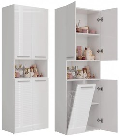 1K DK fürdőszoba szekrény, fényes fehér