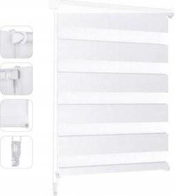 Roló Éjjel-nappal 115 X 210 Fehér Prémium Vastag Anyag Fém Súlyzó