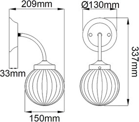 Elstead Lighting COSMOS DL-COSMOS1 Fali lámpa 1x60W/E14