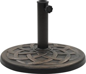 vidaXL kerek bronzszínű műgyanta napernyőtalp 19 kg