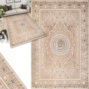 Nappali Szőnyeg Nagy Bézs Puha 140X190 Modern Stílusos Glamour Divatos