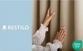 Bézs dimout (részleges sötétítő) függöny 140x250 cm Carli Tie – Restilo