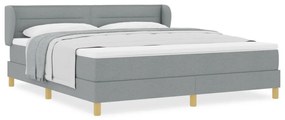 vidaXL Boxspring Ágy Mattal Világosszürke 180x200 cm Szövet