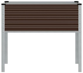 barna acél kerti növénytartó 100 x 41 x 90 cm