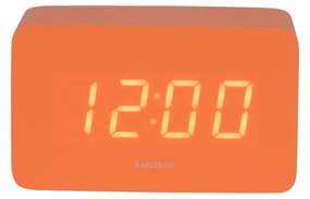 Karlsson 5983OR design LED óra ébresztővel,narancssárga, 10 cm
