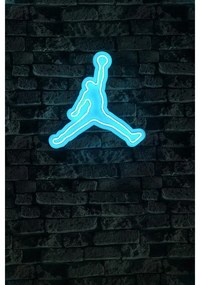Műanyag LED-es fali dekoráció, Basketball - Blue
