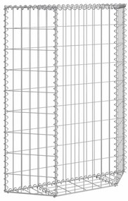 trapéz alakú horganyzott acél gabion magaságyás 80x20x100 cm