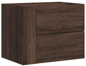 2 db barna tölgy színű fali éjjeliszekrény 45 x 30 x 35 cm