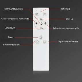 Brilo - FRAME LED 50W 230V Wi-Fi Tuya dimmable ceiling light + remote