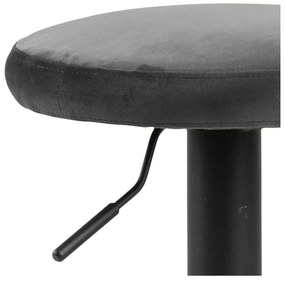 Szürke kárpitozott állítható magasságú bárszék (ülésmagasság 62 cm) Finch – Actona