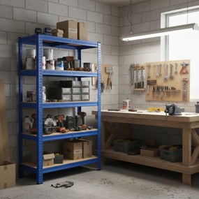 HEAVY nagy teherbírású polc, max 875kg, 90x40x180cm, kék Monzana