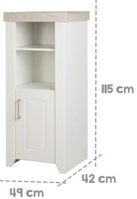 Fehér gyerek könyvespolc 49x115 cm Felicia – Roba