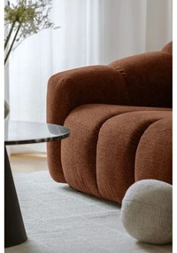 Terrakotta színű sarokkanapé (bal oldali-L alakú) Shell – Miuform