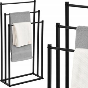 Fürdőszobai törölközőtartó állvány 3 szintes fürdőszobai akasztó fém loft