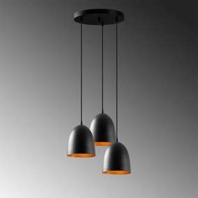 Kábeles csillár TATTOO 3xE27/40W/230V fekete