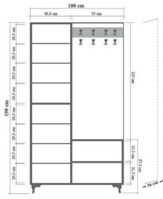 Előszoba szett Inci Sonoma Oak