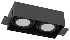 Brosline 3270 - CAGE süllyesztett mennyezeti lámpatest 2xGU10/18W/230V fekete