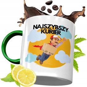 Zöld Bögre Futárnak Születésnapi Ajándéknak, fényképes nyomattal