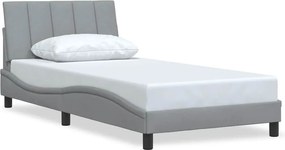 vidaXL világosszürke szövet ágykeret matrac nélkül Hanko 100x200 cm