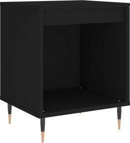 vidaXL fekete szerelt fa éjjeliszekrény 40 x 35 x 50 cm