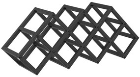 9 Palackos Borállvány 63x16,5x25 cm Porbevonatos Acél