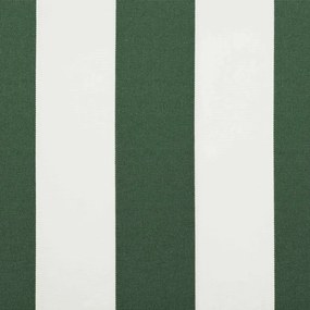 Behúzható napellenző Zöld és Fehér 500 × 300 cm
