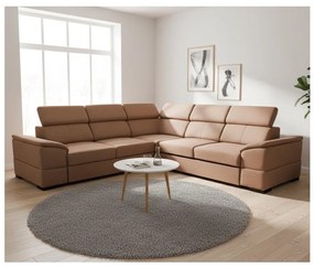 Univerzális sarokülőgarnitúra, ággyá nyitható, tárolóval GRANADA barna