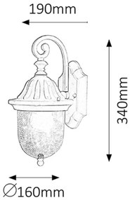 Rabalux 8388 - Kültéri fali lámpa SYDNEY 1xE27/60W/230V