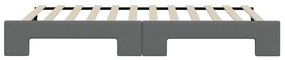 sötétszürke kihúzható szövet heverő 80 x 200 cm