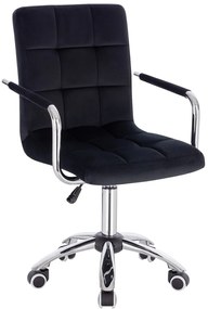 HC1015KP Fekete modern velúr szék