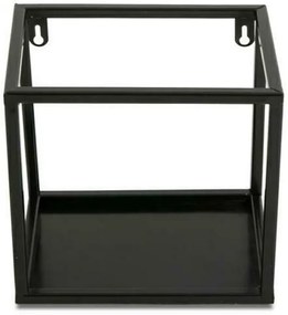 Fali polc 20x20 cm fekete, falra szerelhető