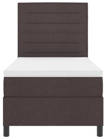 Box Spring Ágy Matresszel Sötétbarna 80x200 cm Szövet
