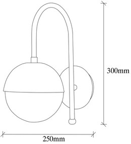 Bronzszínű fali lámpa Karsor – Opviq lights