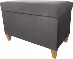 Pufa Lila Velúr szürke nyitható Láda Lábtároló