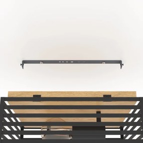 Eglo 390163 - Mennyezeti lámpa CIDRAZ 2xE27/40W/230V fekete/barna