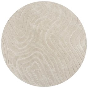 Krémszínű kézi szövésű gyapjú kerek szőnyeg ø 160 cm Mesmerise Natural – Flair Rugs