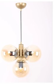 Sárga-aranyszínű függőlámpa üveg búrával ø 15 cm Hector – Squid Lighting
