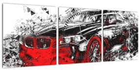 Kép - Festett autó akció közben (órával) (90x30 cm)