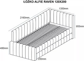 Alfie Raven ágykeret bézs 120x200cm
