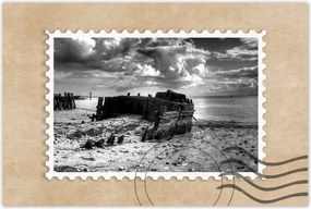 Poszterek 60x40 Fekete-fehér hajó fotó