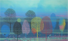 Fotótapéta Flizelin Dekoratív Hálószoba Színes harmónia 416x254