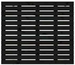 fekete tömör fenyőfa fali fejtámla 106 x 3 x 91,5 cm