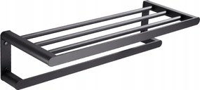 Törölközőtartó akasztóval 50 cm fekete