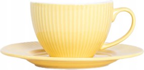 Csésze Csészealjjal Siena Sárga 240ML Homla