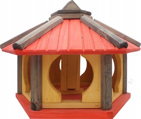 Nagy fa madáretető piros fa KW52 Lengyel Gyártó