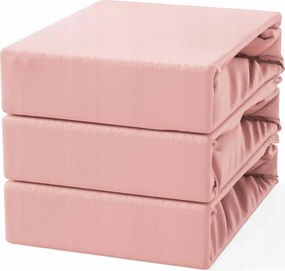 Pamut lepedő gumis 160x200 Rózsaszín Púder