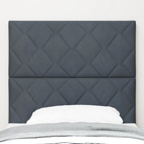 LED Fejtámla Gyémánt Blokk Dizájn Sötét Szürke 90 cm Bársony