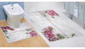 Bellatex Csokor fürdőszobai szőnyeg szett, rózsaszín, 60 x 100 cm, 60 x 50 cm