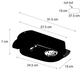 Kerek beépíthető spotlámpa fehér GU10 70 mm 2-fényes - Hubs